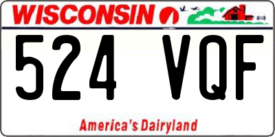 WI license plate 524VQF