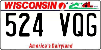 WI license plate 524VQG