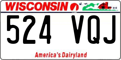 WI license plate 524VQJ