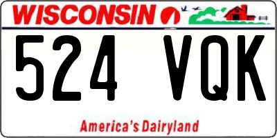 WI license plate 524VQK
