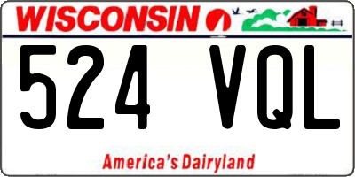 WI license plate 524VQL