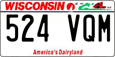 WI license plate 524VQM