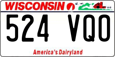 WI license plate 524VQO