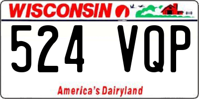 WI license plate 524VQP