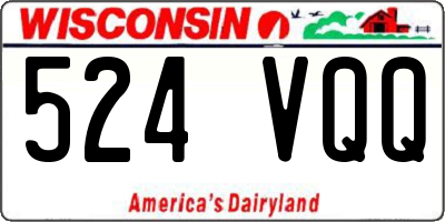 WI license plate 524VQQ