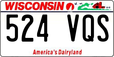 WI license plate 524VQS
