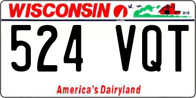 WI license plate 524VQT