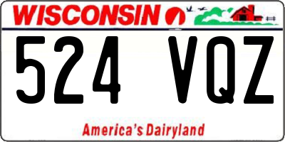 WI license plate 524VQZ