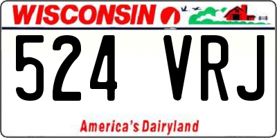 WI license plate 524VRJ