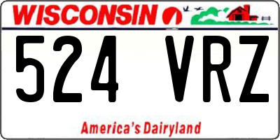 WI license plate 524VRZ