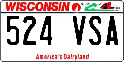 WI license plate 524VSA