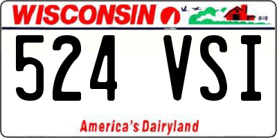 WI license plate 524VSI