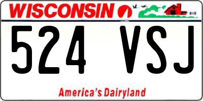 WI license plate 524VSJ