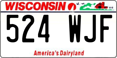 WI license plate 524WJF