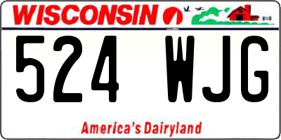 WI license plate 524WJG