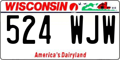 WI license plate 524WJW