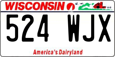 WI license plate 524WJX