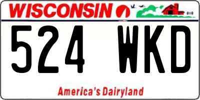 WI license plate 524WKD