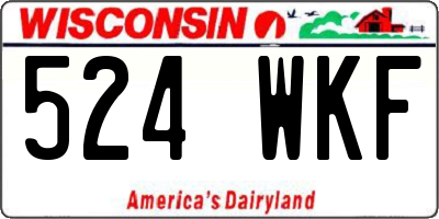 WI license plate 524WKF