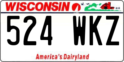 WI license plate 524WKZ