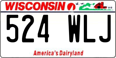 WI license plate 524WLJ