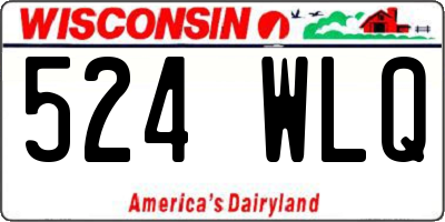 WI license plate 524WLQ