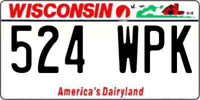 WI license plate 524WPK