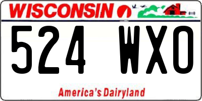 WI license plate 524WXO