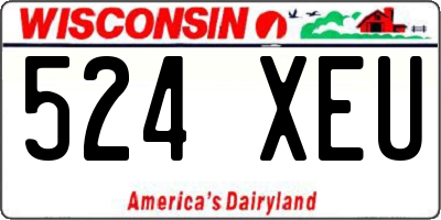 WI license plate 524XEU