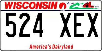 WI license plate 524XEX
