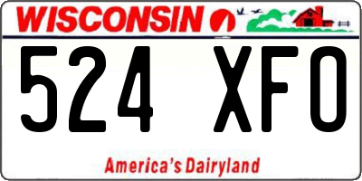 WI license plate 524XFO