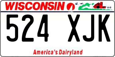 WI license plate 524XJK