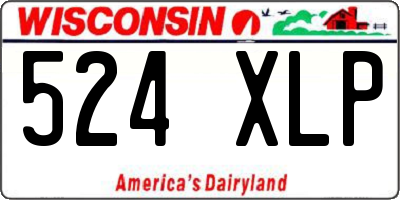 WI license plate 524XLP
