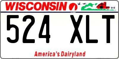 WI license plate 524XLT