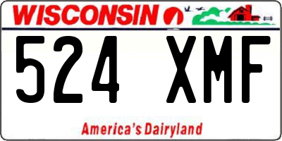 WI license plate 524XMF