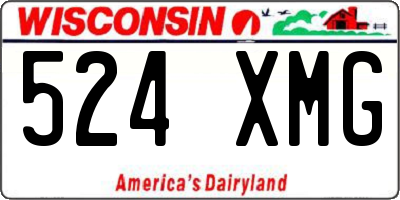 WI license plate 524XMG