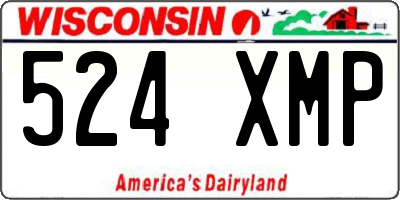 WI license plate 524XMP
