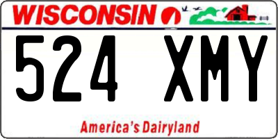 WI license plate 524XMY
