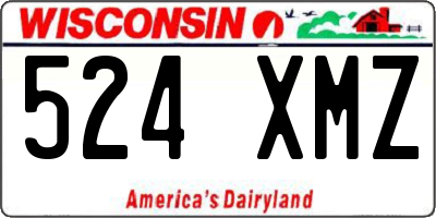 WI license plate 524XMZ