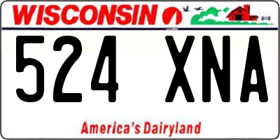 WI license plate 524XNA