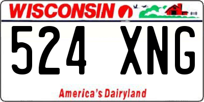 WI license plate 524XNG