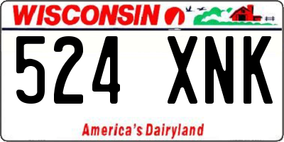 WI license plate 524XNK