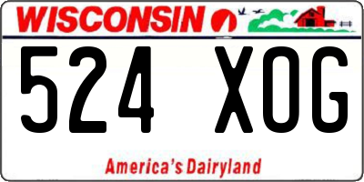 WI license plate 524XOG