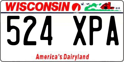 WI license plate 524XPA