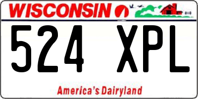WI license plate 524XPL