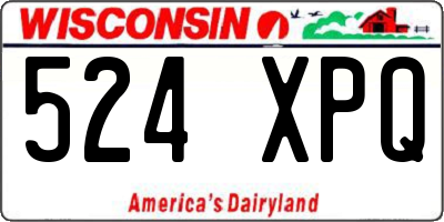WI license plate 524XPQ