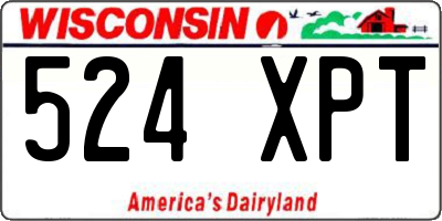 WI license plate 524XPT