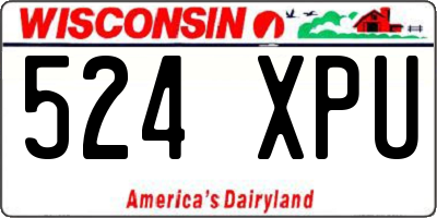WI license plate 524XPU