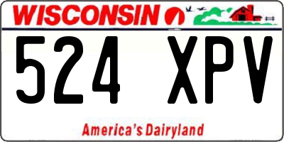 WI license plate 524XPV