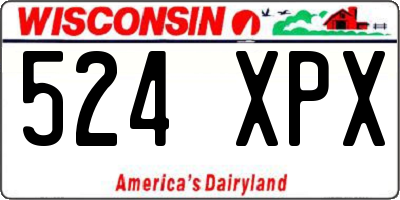 WI license plate 524XPX